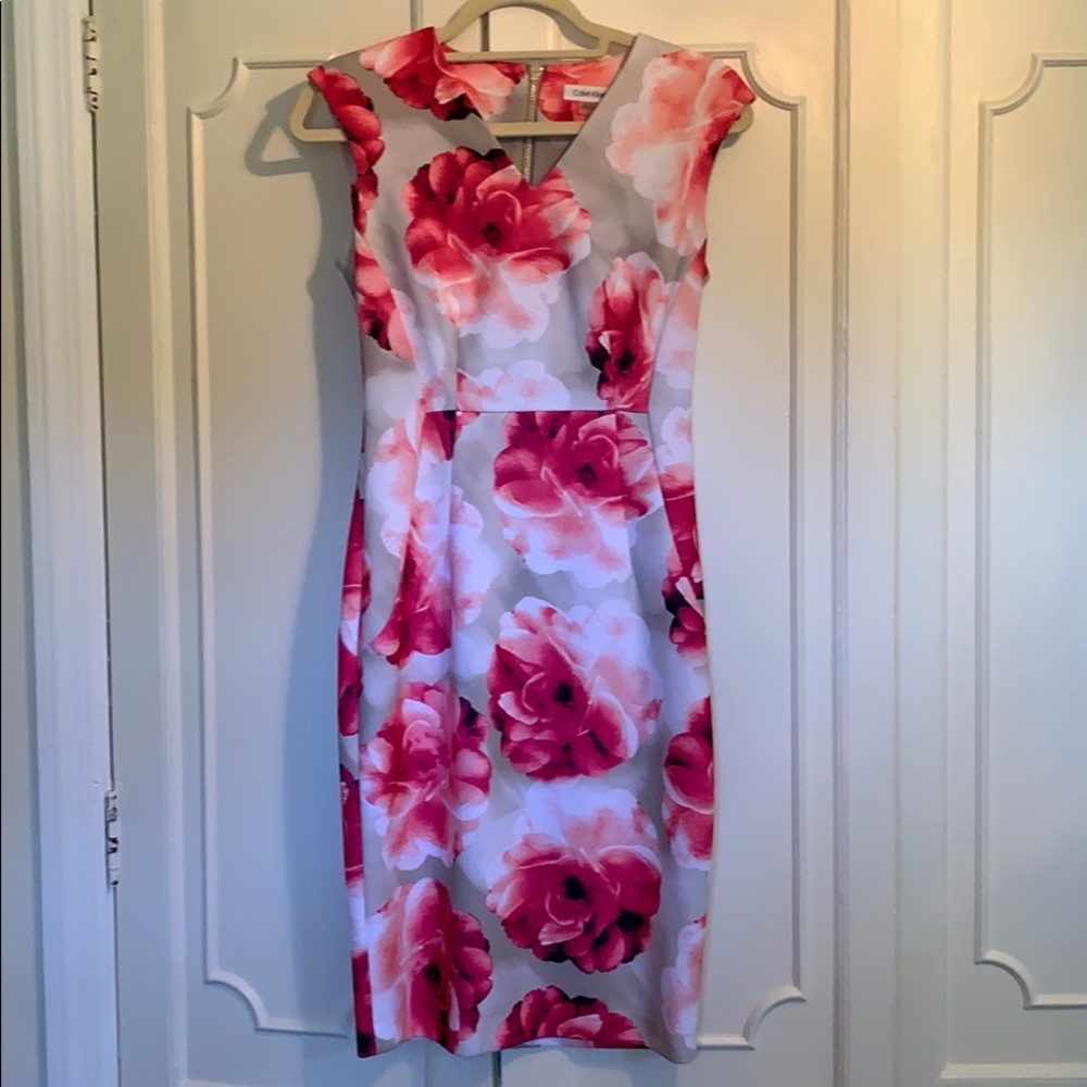 Calvin Klein floral dress.NWOT. Size 2.Sleeveless